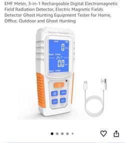 3-in-1 Rechargeable Digital EMF Meter – Electric & Magnetic Field Detector