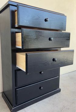 5 Drawer Pine black