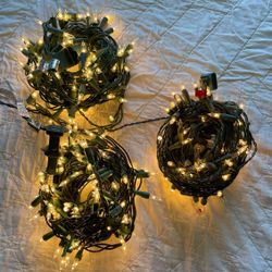 3 Set Of 100 Clear Christmas Lights