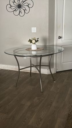 Glass top table