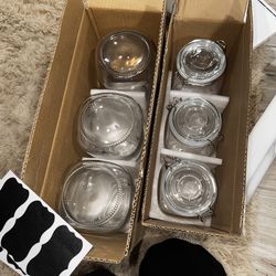 Comsaf airtight glass canister sets ( large ) and ( medium )