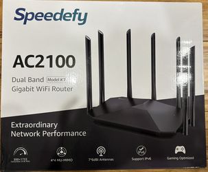 Speedefy AC2100 Gigabit WiFi Router, Dual Band, Model K7