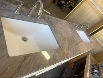 60” his and hers vanity sink