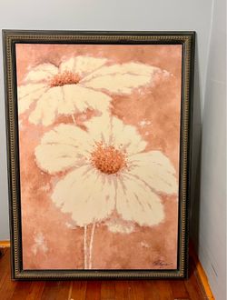 The Bombay Company-XLarge Matilija Poppies By A.Sogno Original Acrylic On Canvas