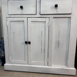 City Furniture White  Washed Kitchen Cabinet/island