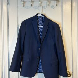 Michael Strahan Men’s Blue Jacket – Size M, Stylish Lining