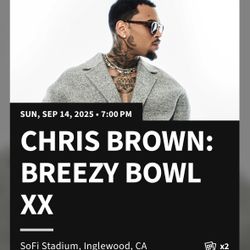 CHRIS BROWN BREEZY BOWL- FRONT ROW CENTER PREMIUM LOUNGE VIP PACKAGE- SOFI STADIUM- 2 TICKETS
