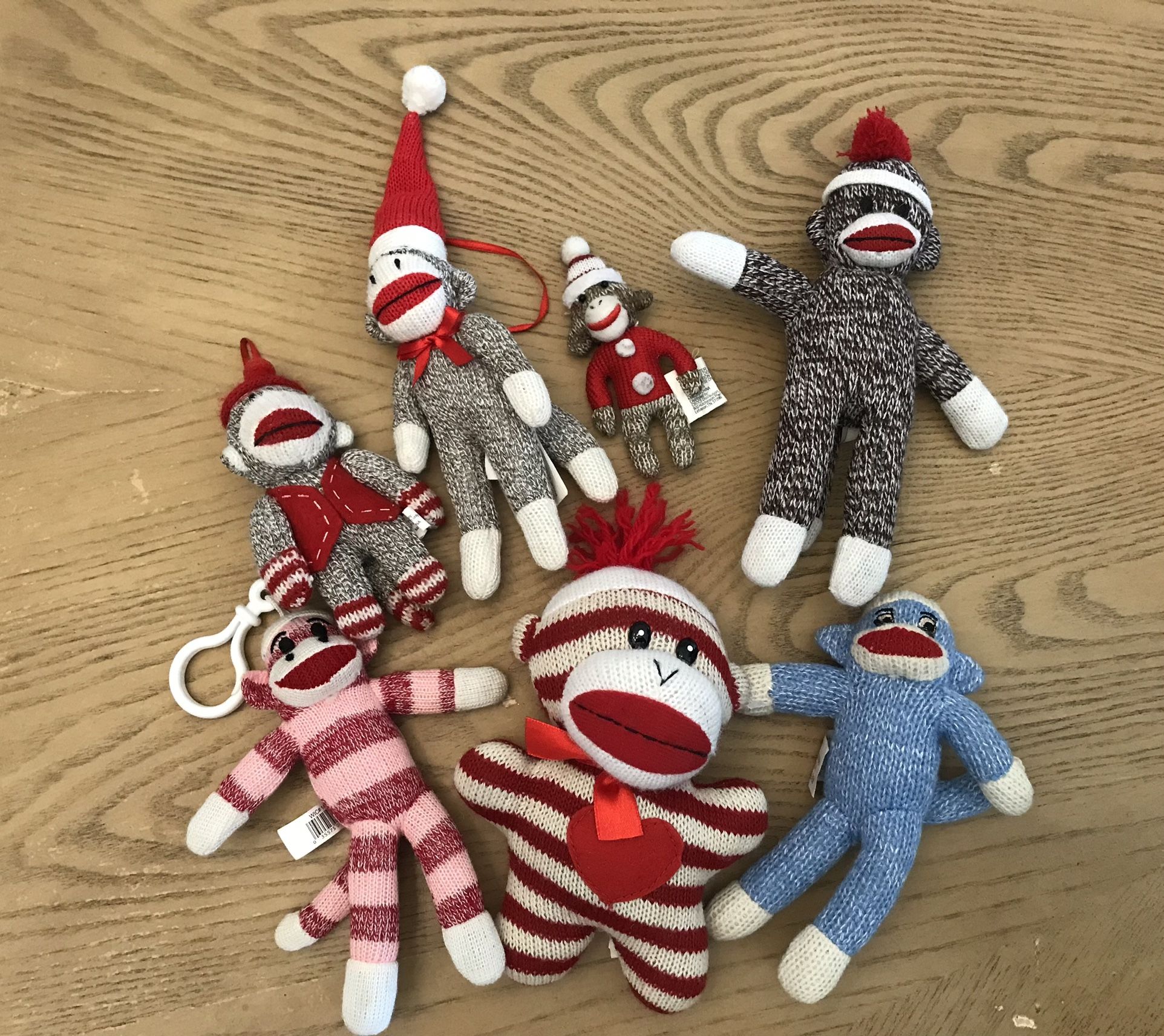 Sock Monkey Mini Plush Stuffed Toys