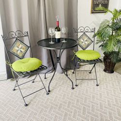 Patio Bistro Set With Cushions - STILL AVAILABLE 
