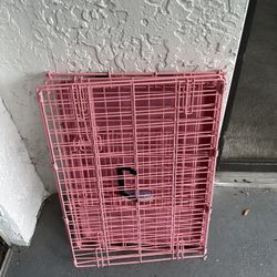 Pink Dog Crate 