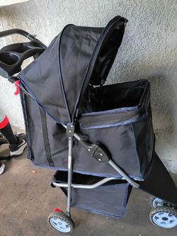 Pet Stroller with Canopy and Four Wheels