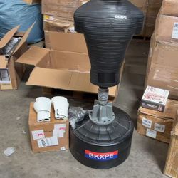 Adjustable Bob Punching Dummy – Freestanding Silicone Punching Bag with Telescopic Height, Stable Large Base for Adults, Boxing, Kickboxing, MMA & Hom