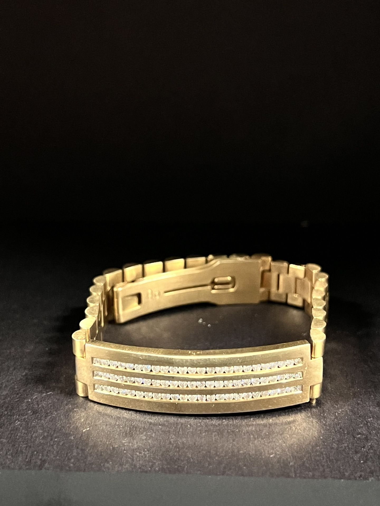 Rolex Style Gold & Diamond Bracelet