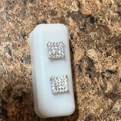 Square Moissenite Earrings 925   