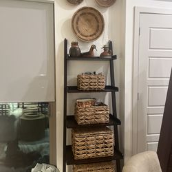 Wood ladder 5 Tier Shelf