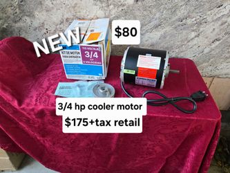 New 3/4 hp cooler motor $175+tax retail