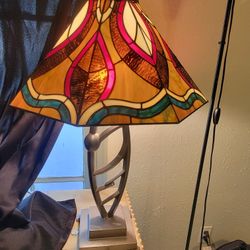 Colour Collections Handmade Tiffany Style Stained Glass Table Lamp