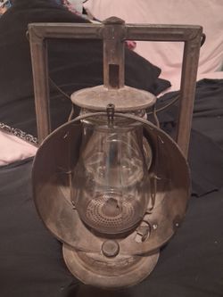 vintage Dietz Acme Inspector railroad kerosene lamp manufactured in New York, USA.