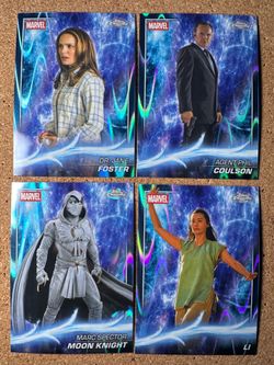 2025 Topps Chrome Marvel Studios - Blue Raywave Refractor Card Set Lot (4x)