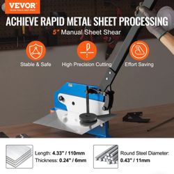 VEVOR 5" Manual Hand Plate Shear