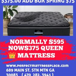 BLACK MATTRESSES QUEEN SIZE $375 STN MTN