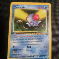 Tentacool first 1st edition fossil set Pokemon card TCG