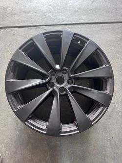 Tesla Model X 22" Turbine Rear Wheel Rim for repair or spare
