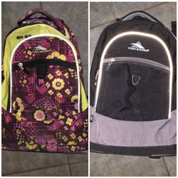 High Sierra rolling backpacks