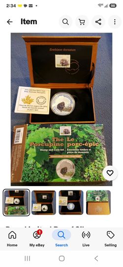 2016 Royal Canadian Mint Porcupine Stamp and Coin Set