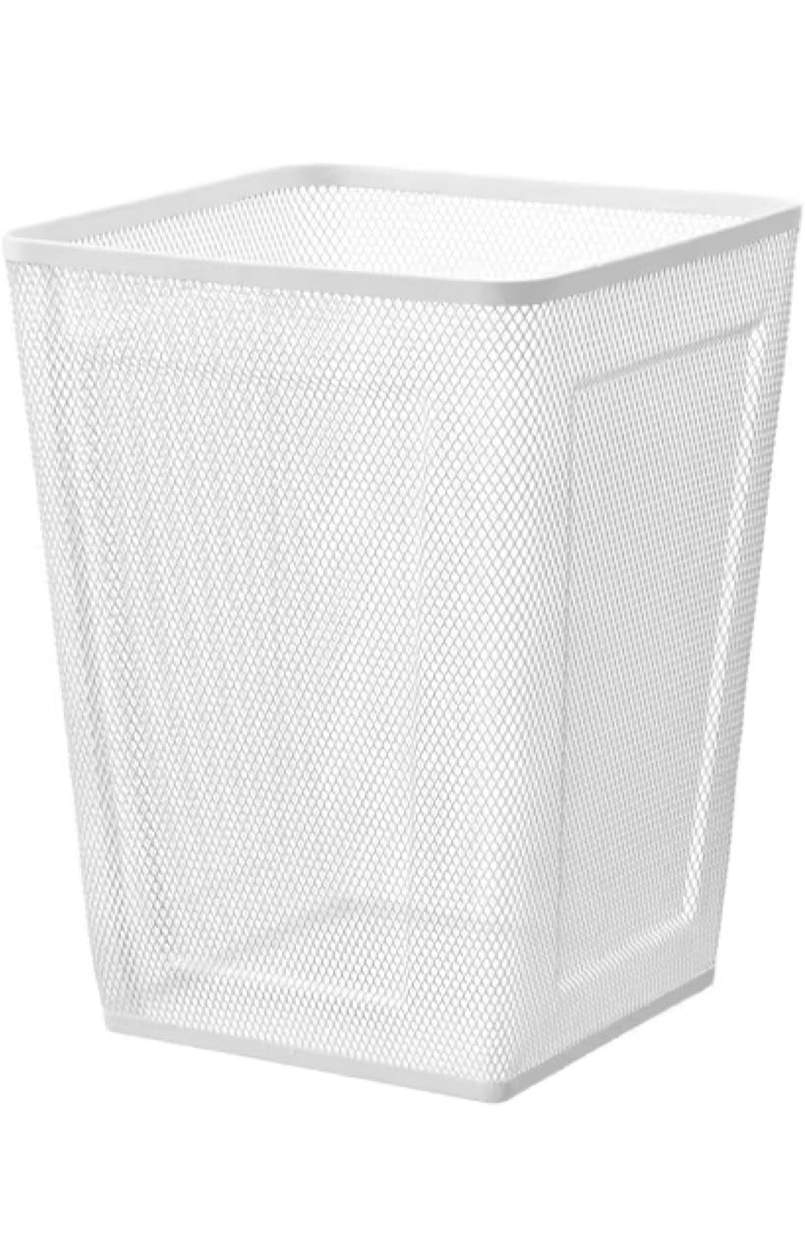 I-K-E-A DRÖNJÖNS Wastepaper Basket Steel Mesh Wastebasket Trash Can Waste Basket Garbage Can Bin for Bathrooms Kitchens Home Offices Lightweight White