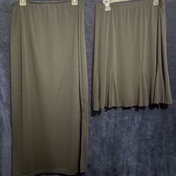 Skirt Bundle Size L. Long Skirt JKLA California, Shorter Skirt Briggs New York