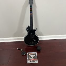 Guitar Hero Gibson Les Paul PS3/PS4 with Dongle, And Guitar Hero Game TESTED!!!