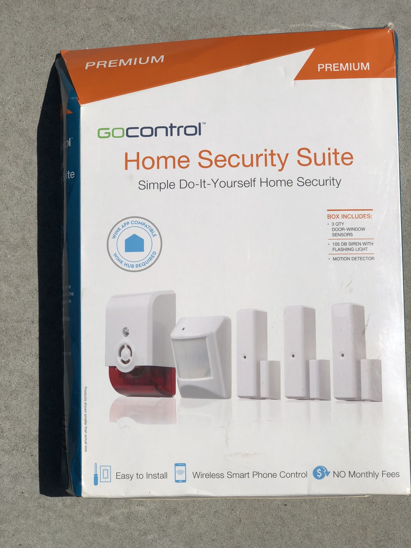 GoControl Home Security Suite Premium Window Sensors Motion Sensor Siren New