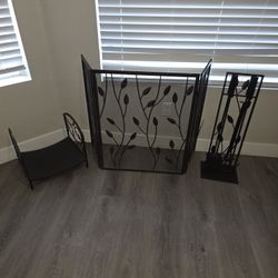 Fireplace Screen Set W/Tools 