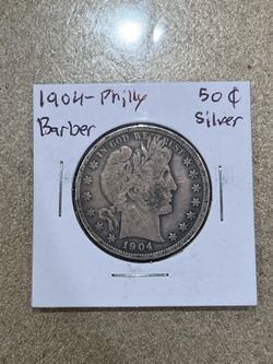 1904 Barber Silver Half Dollar Philadelphia Mint