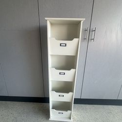 White Organizer Shelf File Book Holder