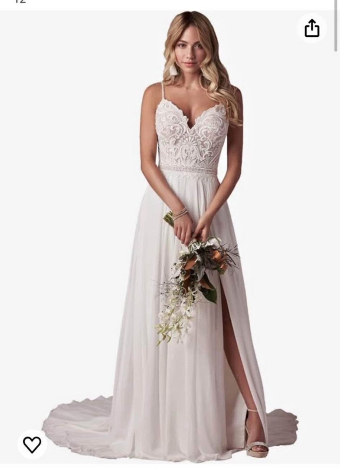 Wedding Dress (Beach Wedding Vibes) Size 12