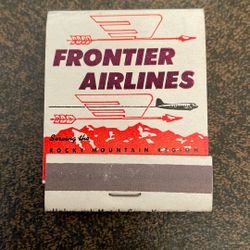 Vintage Frontier Airlines Matchbook 1940s