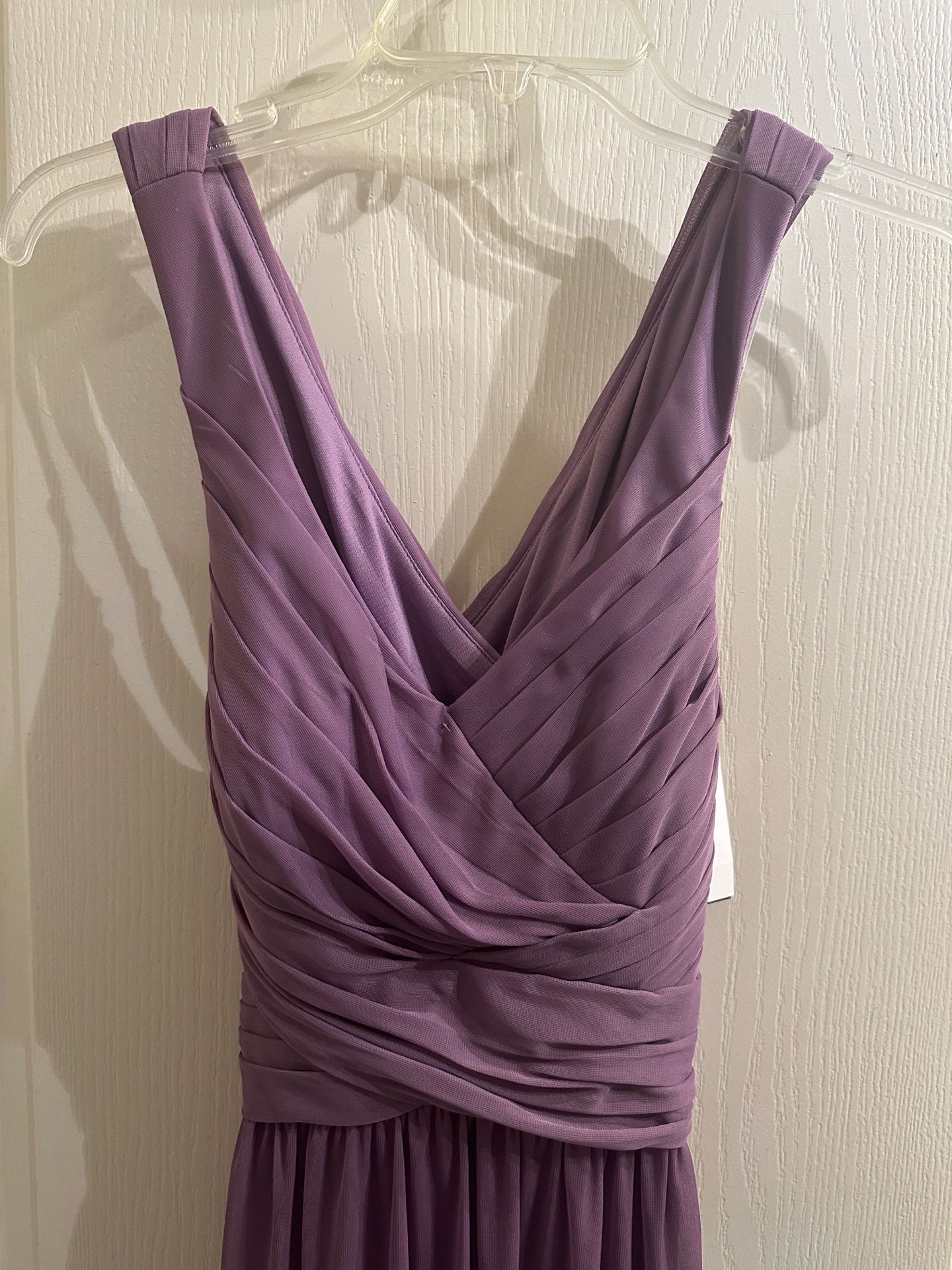David’s Bridal DB Studio Light Purple Bridesmaid Dress