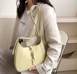 Light Yellow Leather Shoulder Bag