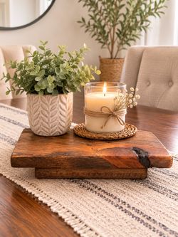 Handcrafted Rustic Wood Display Risers – Set of 2