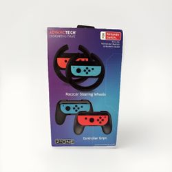 Advanctech 2 In One Racing Wheels And Controller Grips For Nintendo Switch