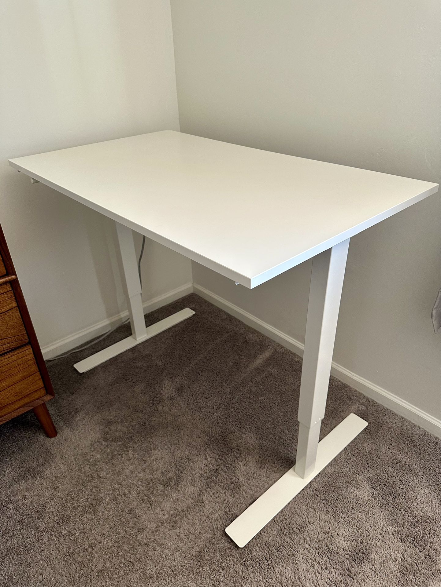 White Adjustable Desk 