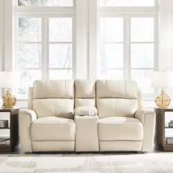 🛋️ Power Reclining Loveseat w/ Console – Top-Grain Leather Seating – BRAND NEW!