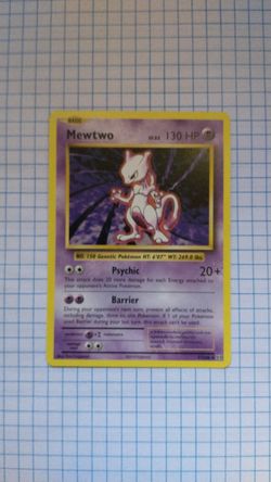 Mewtwo Pokemon Card 51/108 Non Holo, Non Reverse Holo ~ MINT