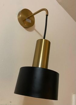 (2) Black & Gold Hanging Wall Sconces