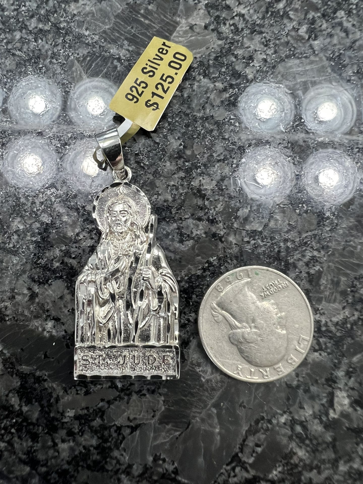 925 Sterling Silver St Jude Pendant