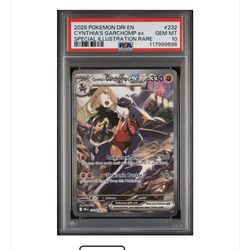 2025 POKEMON DRI EN-DESTINED RIVALS 232 CYNTHIA'S GARCHOMP EX SPECIAL ILLUSTRATION RARE PSA 10 GEM MINT