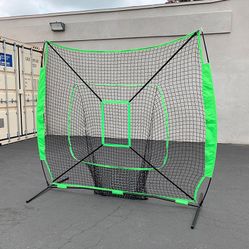 $55 (New in Box) Baseball & softball practice hitting & pitching 7x7’ net with bow frame, carry bag