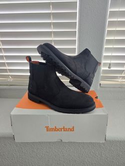 Timberland Men's Redwood Falls Mid Chelsea Boots in Jet Black, size US 11 M